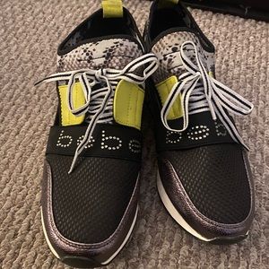 Bebe Sneakers , 9.5, Black/Neon Lime